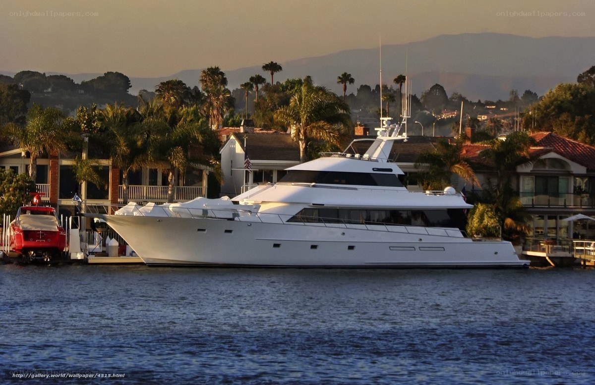Luxury yacht at sunset