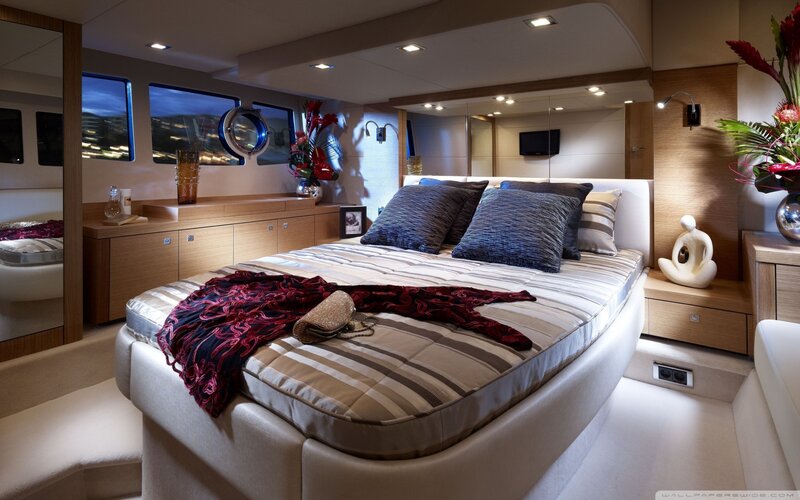Luxury Yacht Bedroom — Beige
