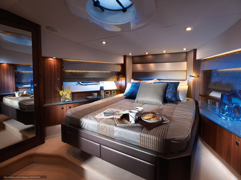 Luxury Yacht Bedroom — Brown, Modern