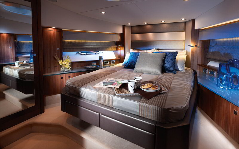 Luxury Yacht Bedroom — Brown, Serene