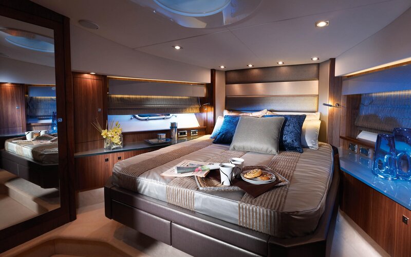 luxury yacht bedroom interior