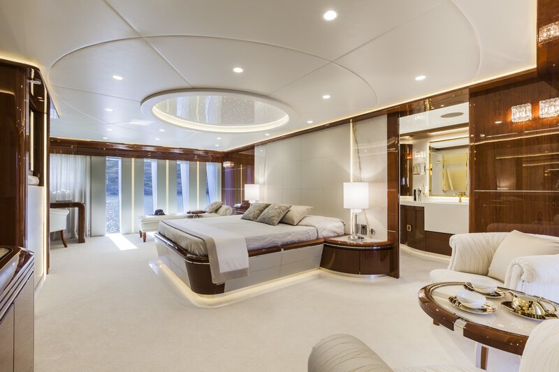 Luxury Yacht Bedroom — White