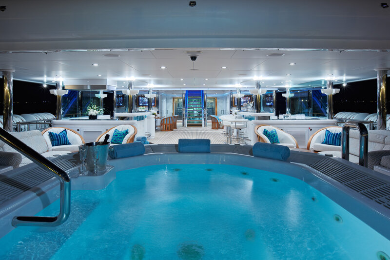 Luxury Yacht Deck — Blue