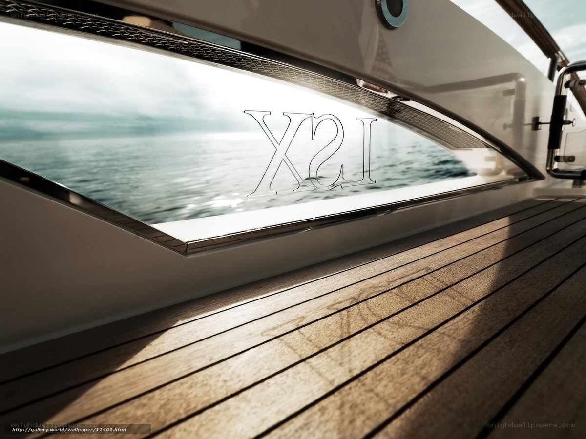 Luxury yacht deck view