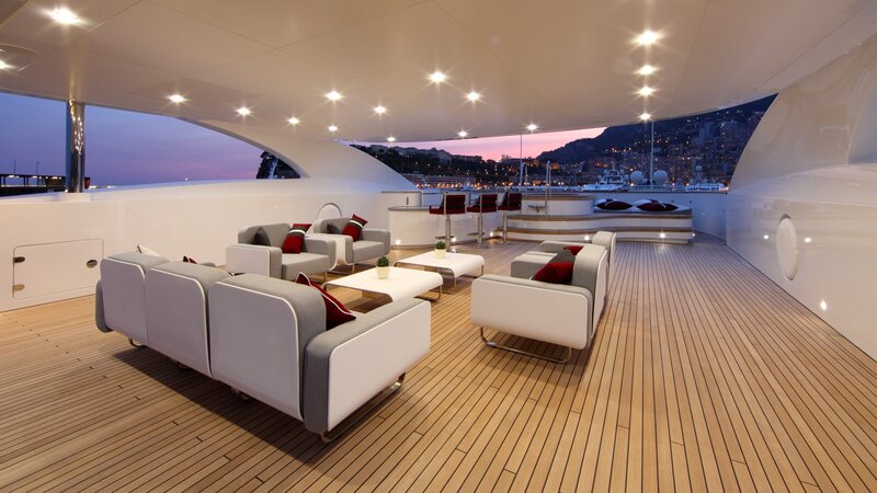 Luxury Yacht Deck — White