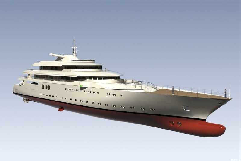 luxury yacht design render