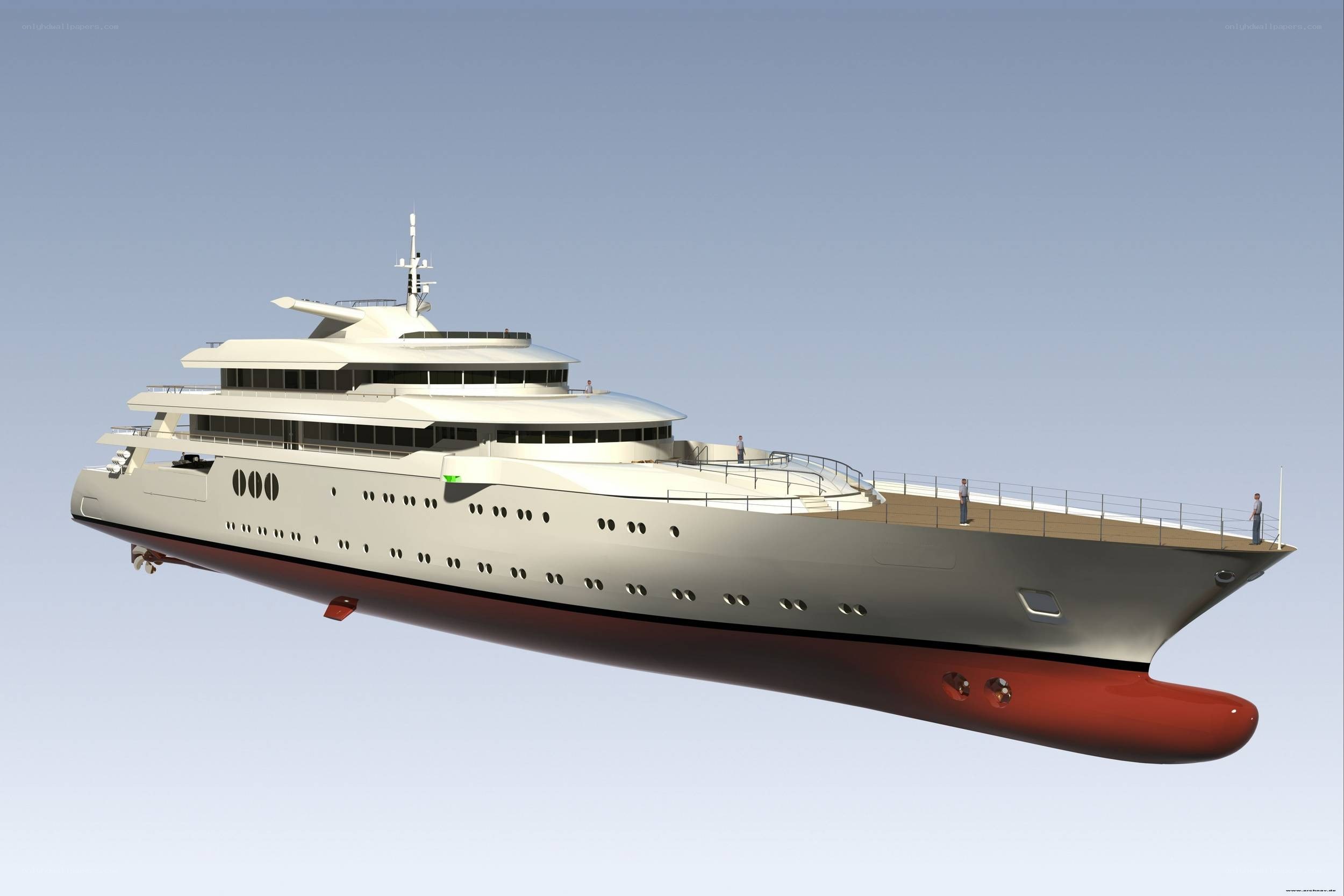 luxury yacht design render