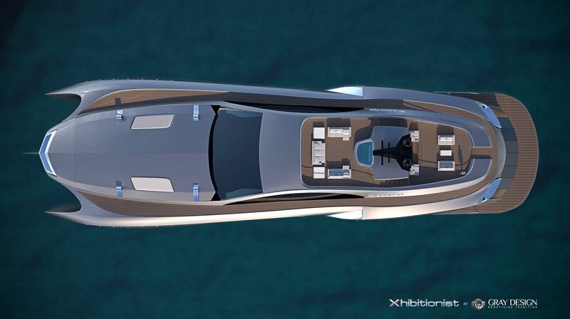 Luxury Yacht from Above