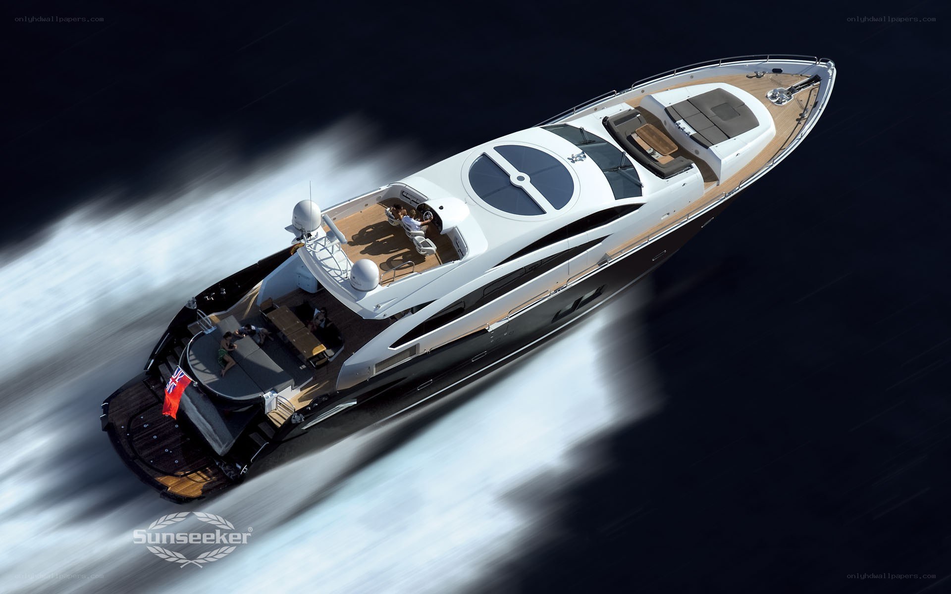 Luxury yacht in motion
