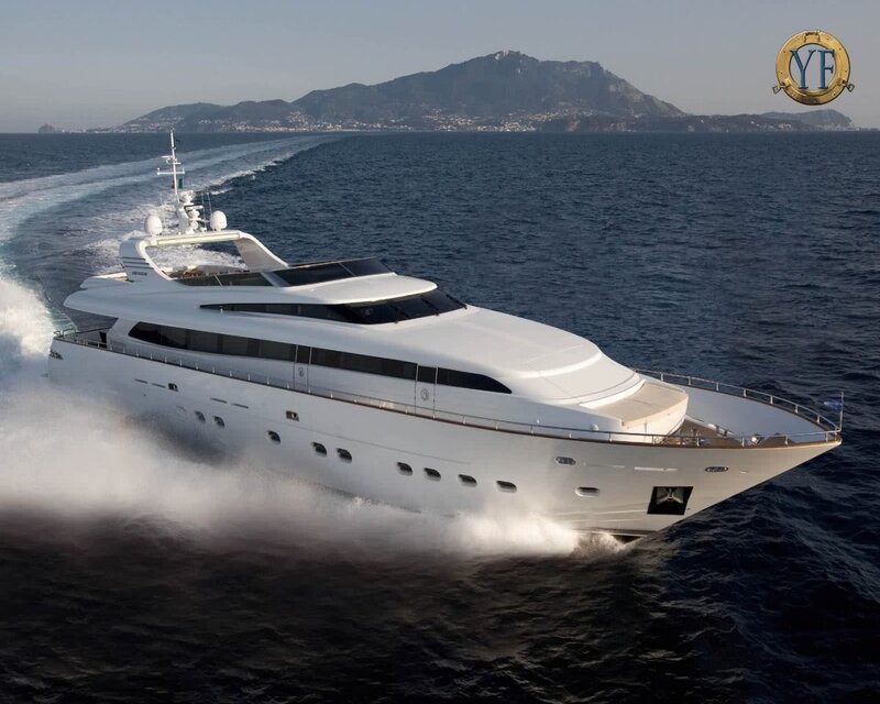 luxury yacht in motion