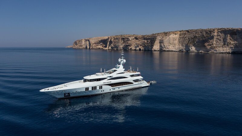 Luxury Yacht in Sea