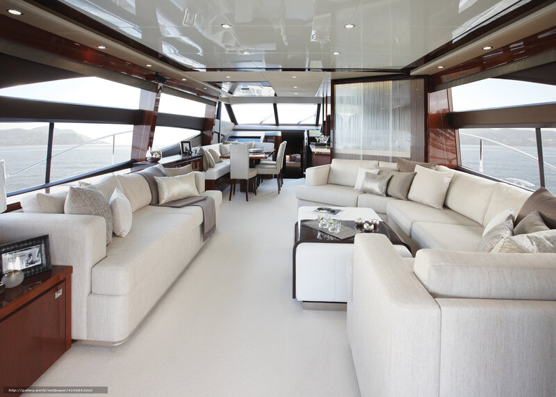 Luxury Yacht Interior — Beige, Serene, Afternoon