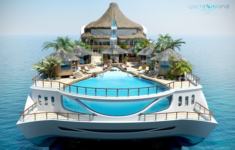 luxury yacht island design