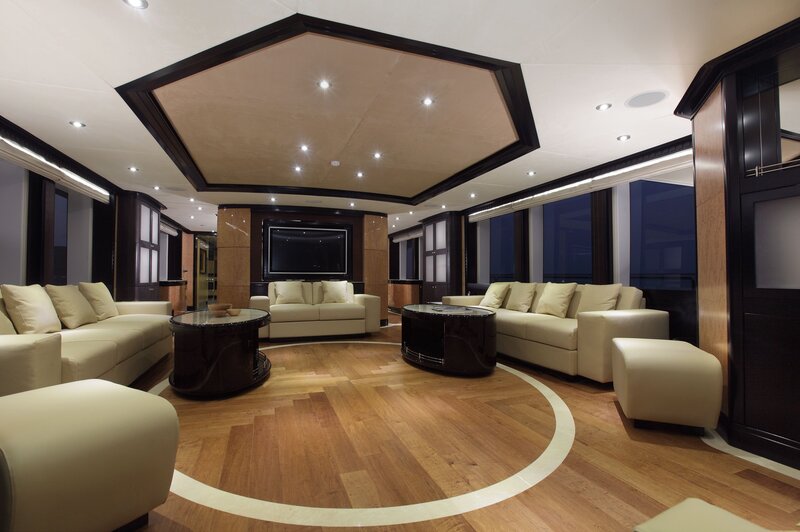 luxury yacht living room