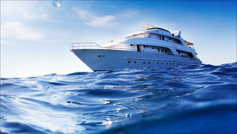 Luxury Yacht on Ocean