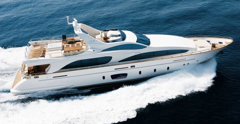 luxury yacht on open sea