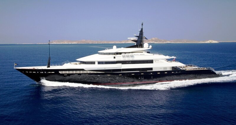 Luxury yacht on the sea