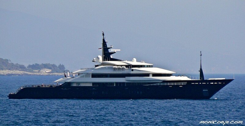 Luxury yacht on the water