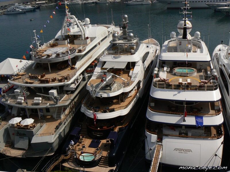 Luxury Yachts in Harbor — White, Calm