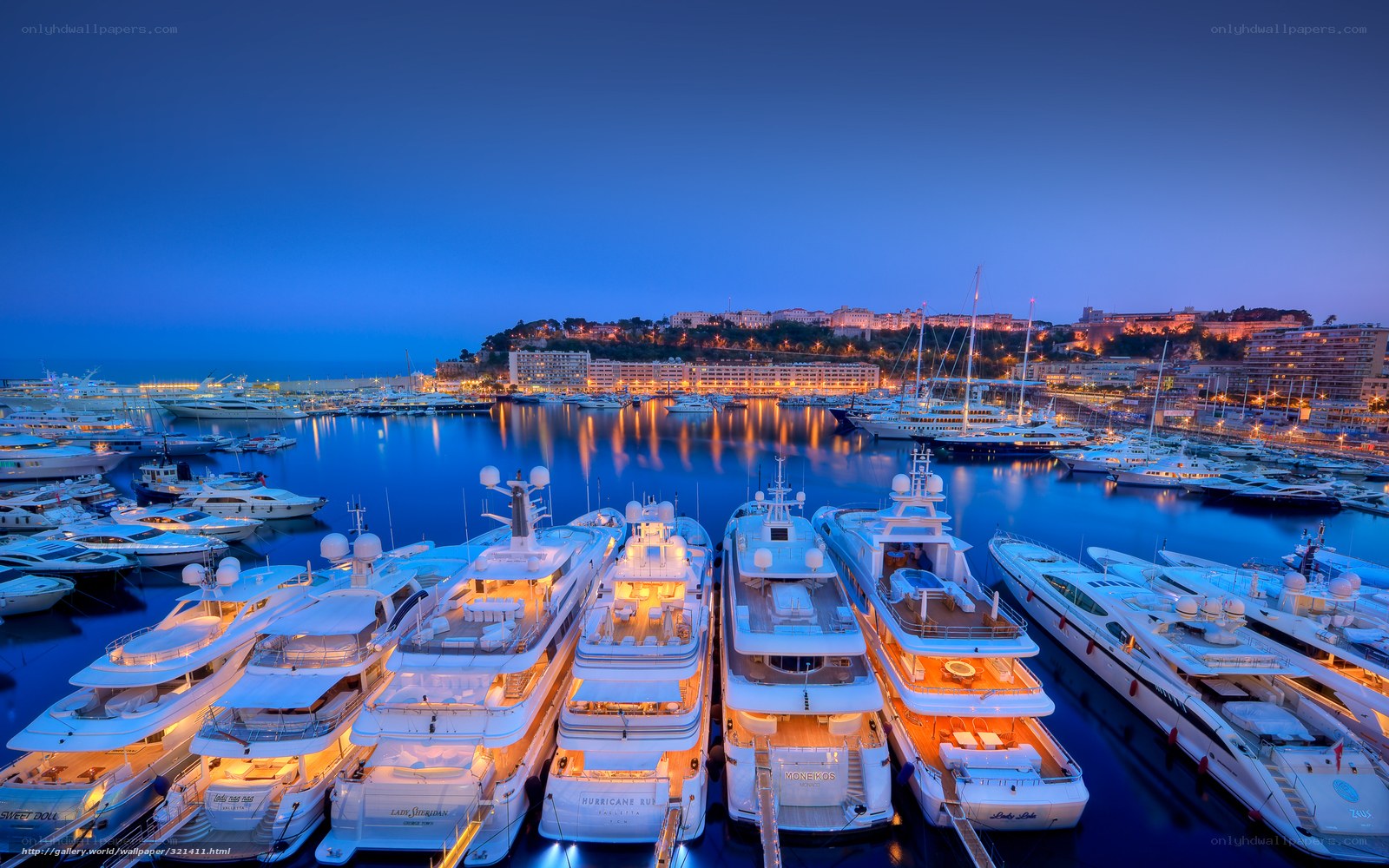 Luxury yachts in Monaco harbor