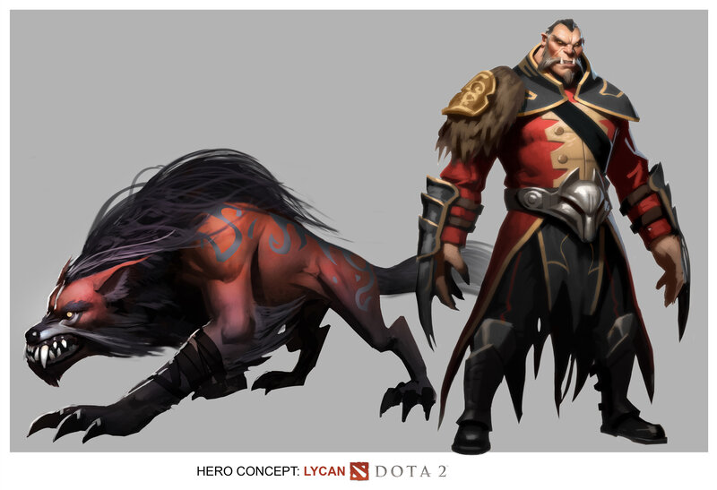 Lycan Character and Wolf