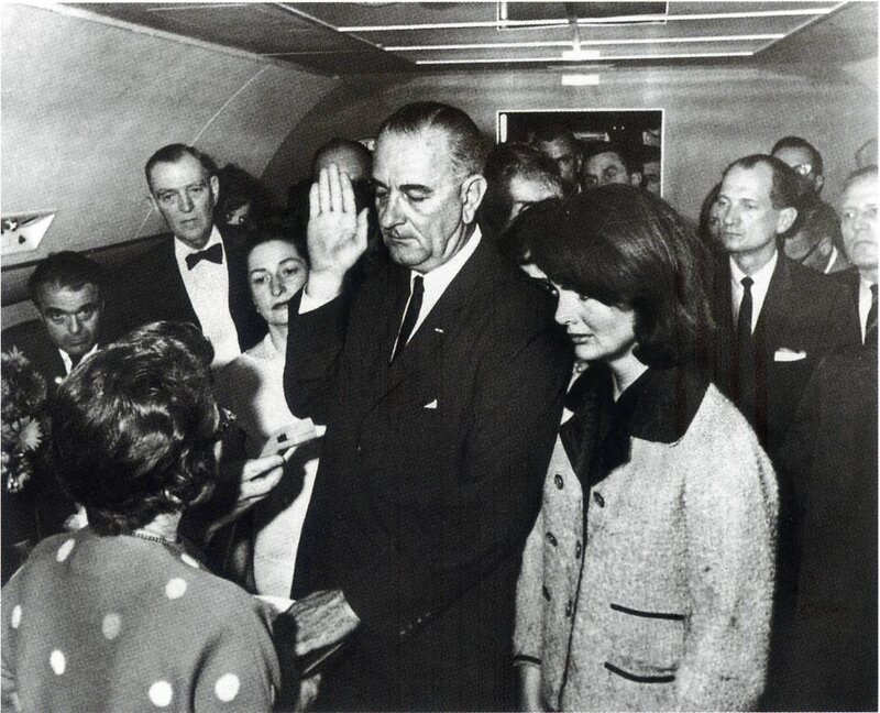 Lyndon B. Johnson taking oath