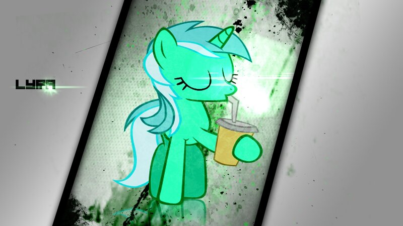 Lyra drinking a beverage