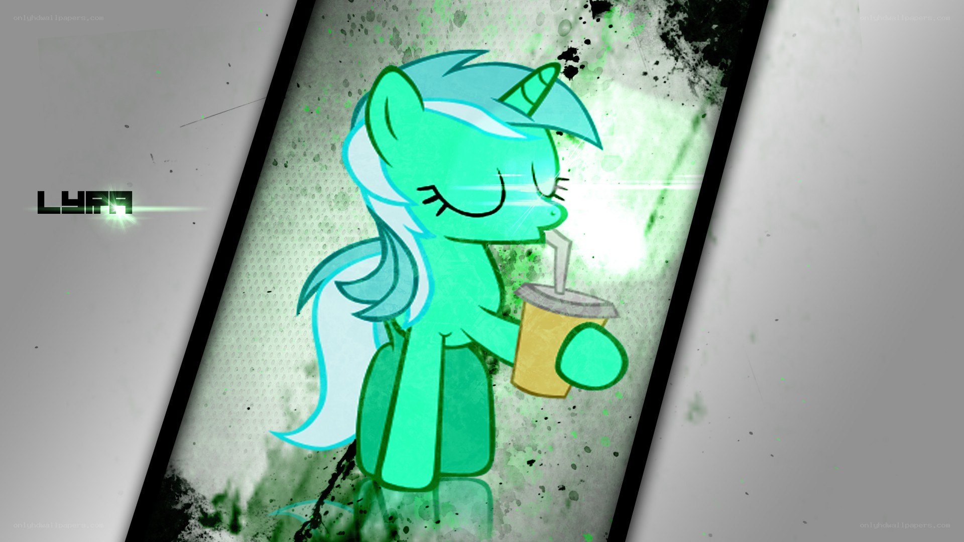 Lyra drinking a beverage