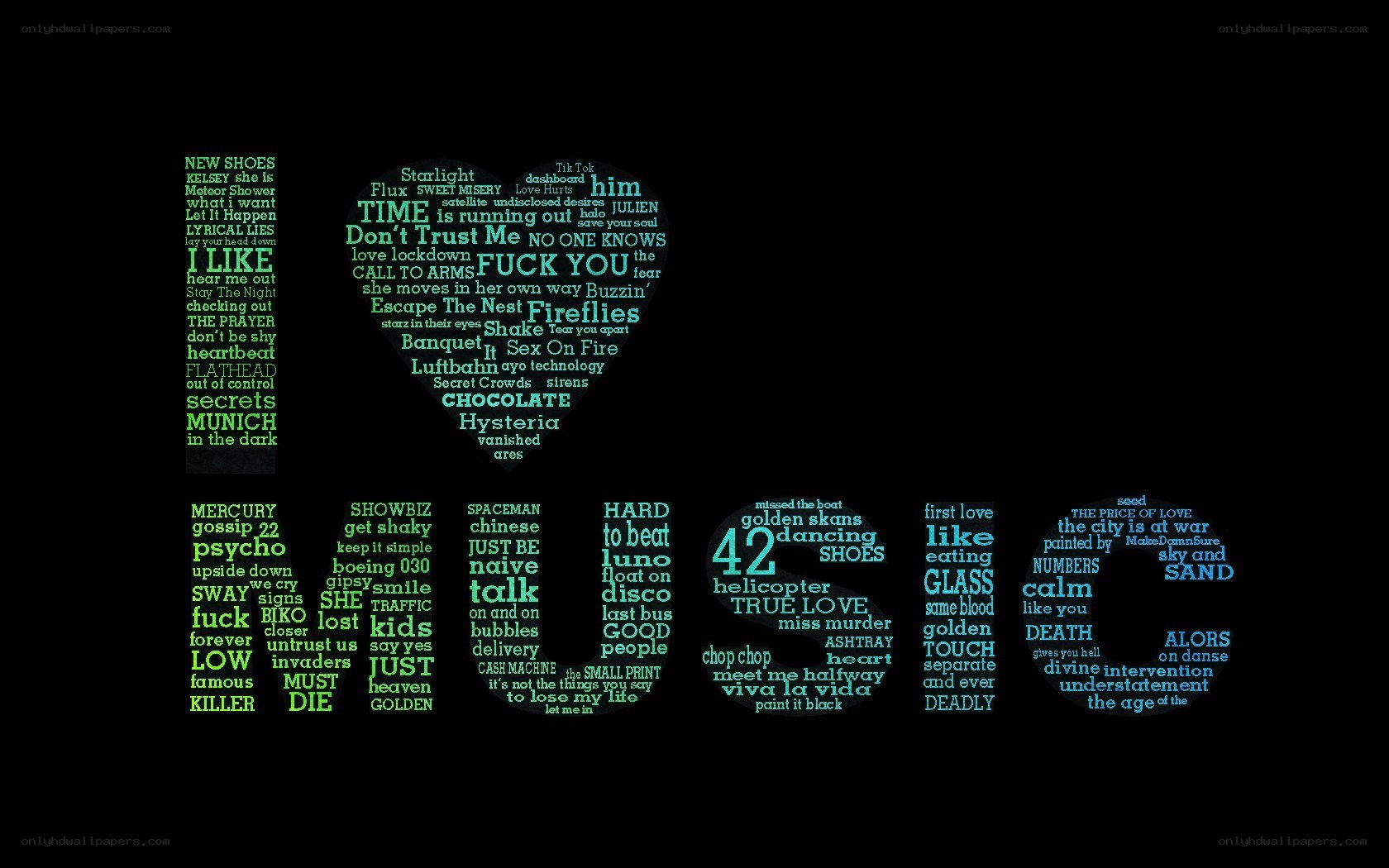 lyrics art in heart shape