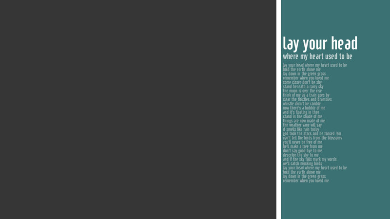 lyrics for lay your head
