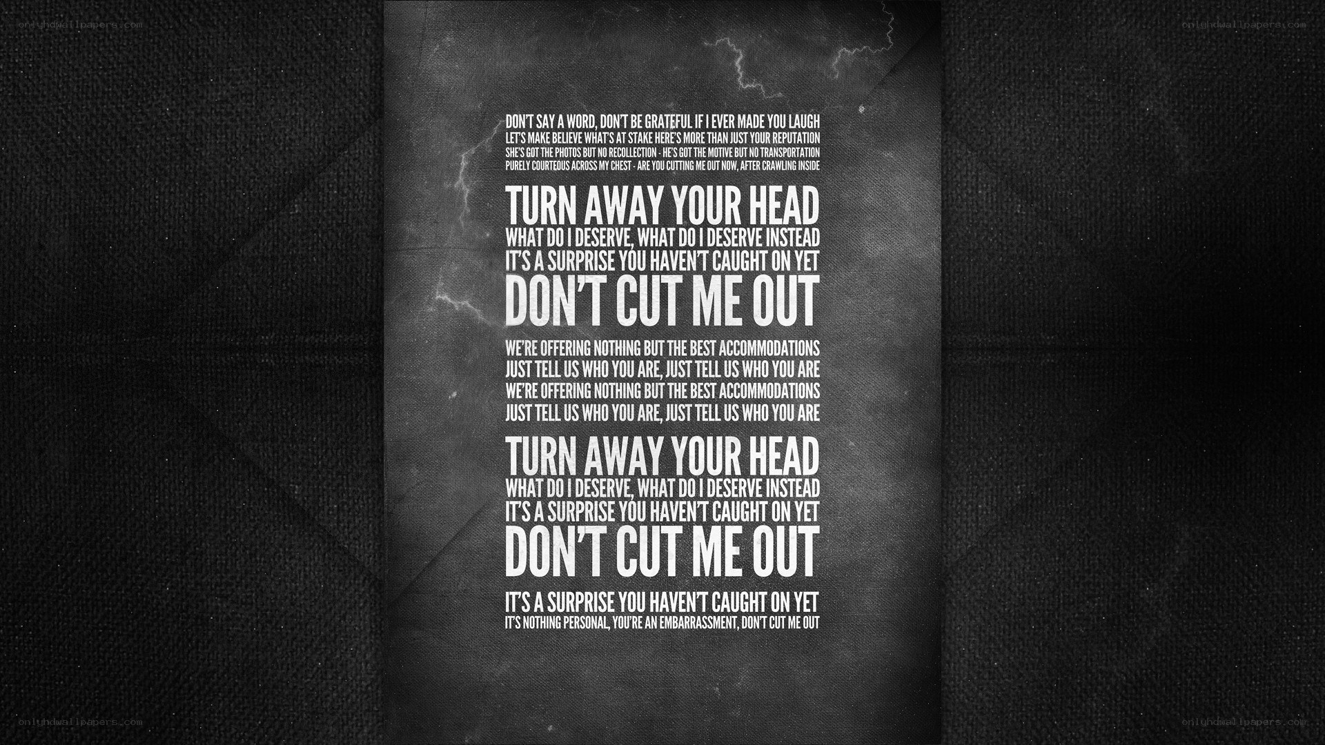 lyrics from a song