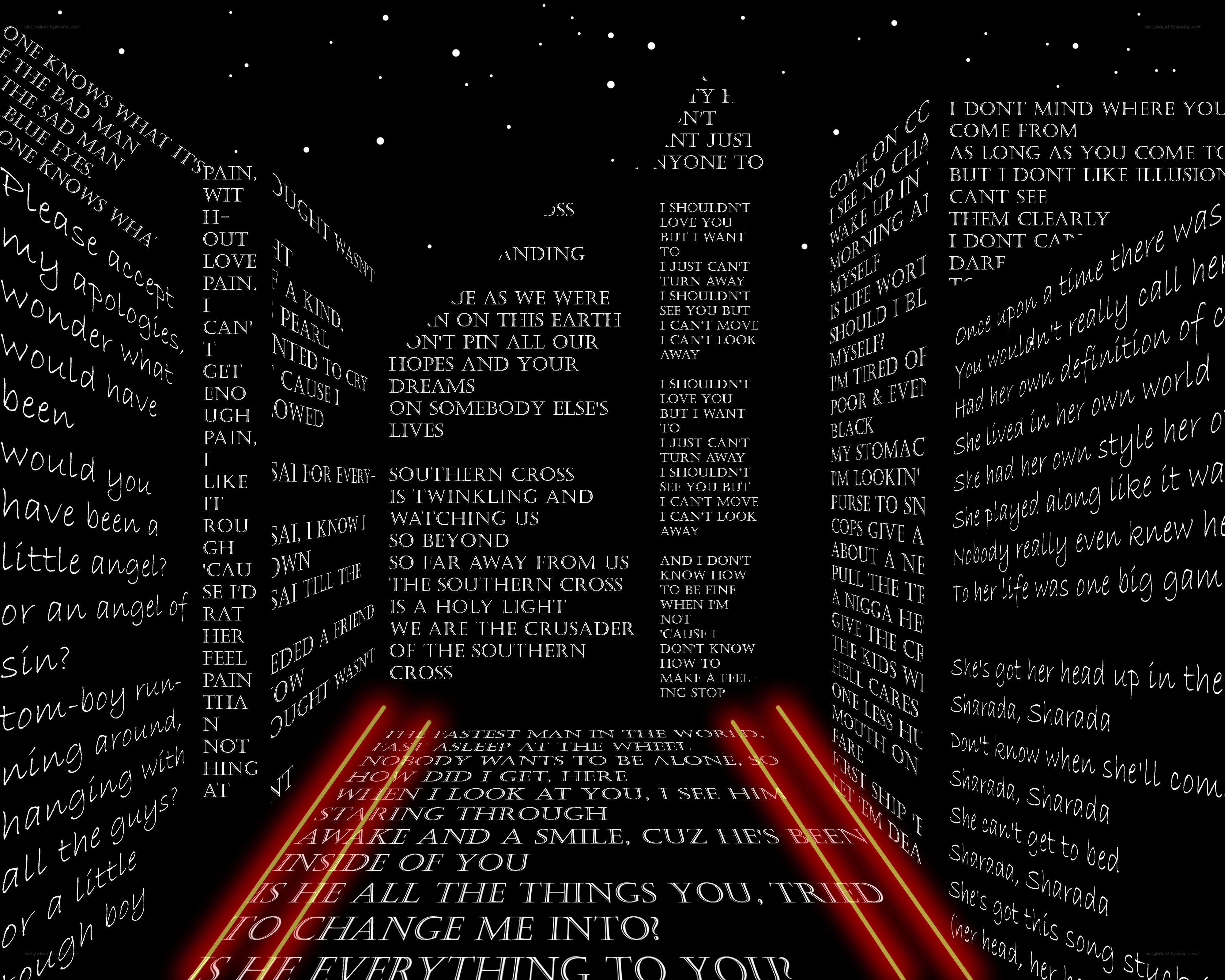 lyrics in a digital tunnel