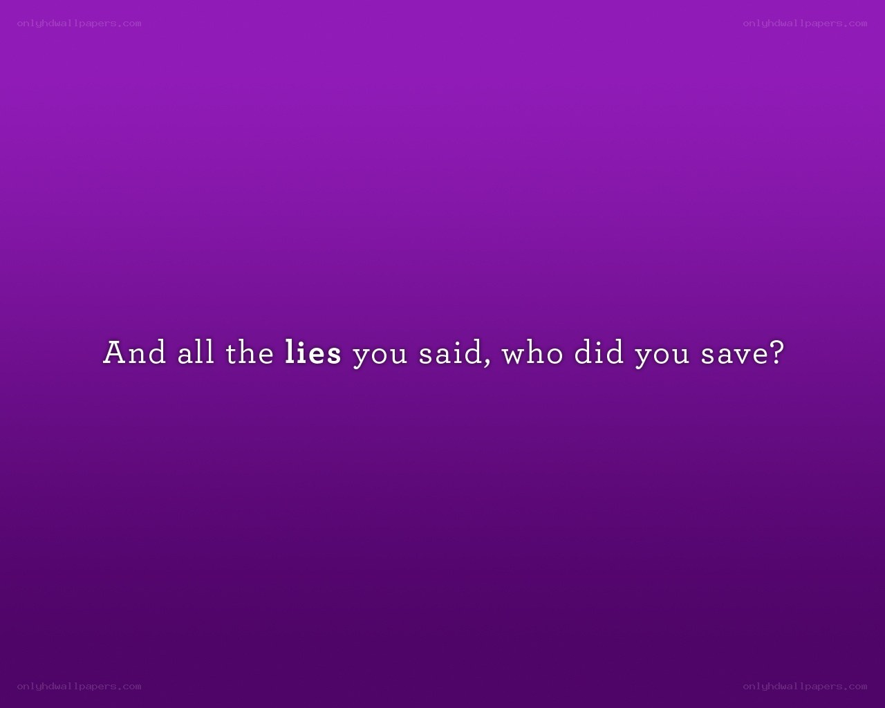 lyrics on purple background