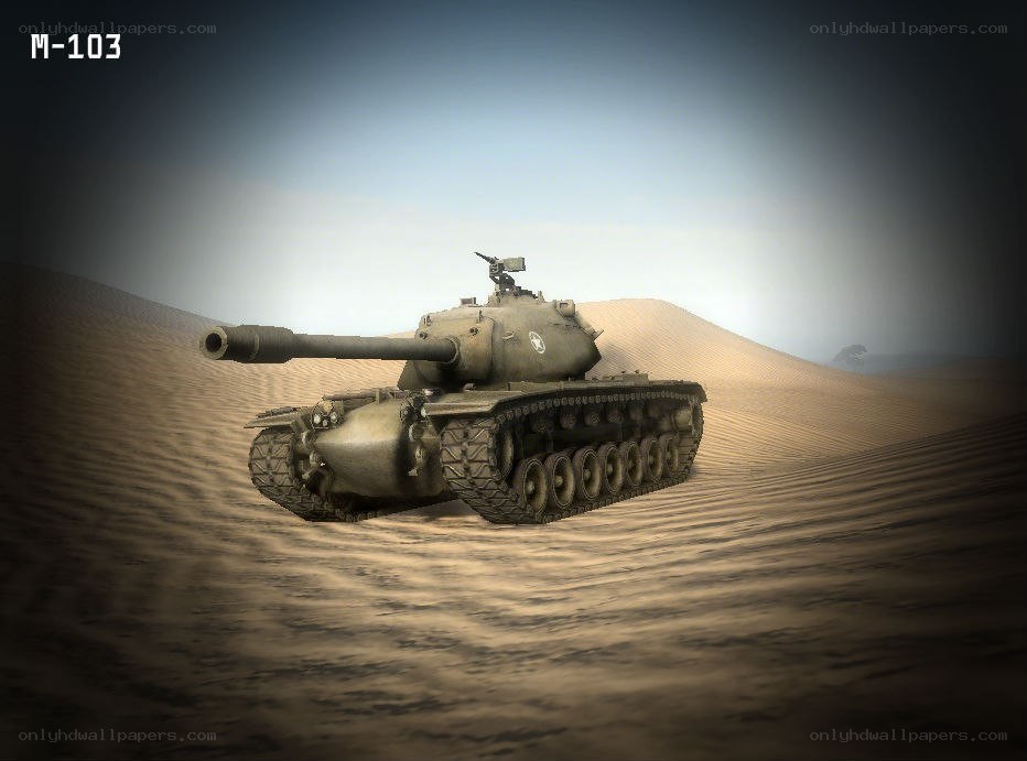 M-103 tank in desert
