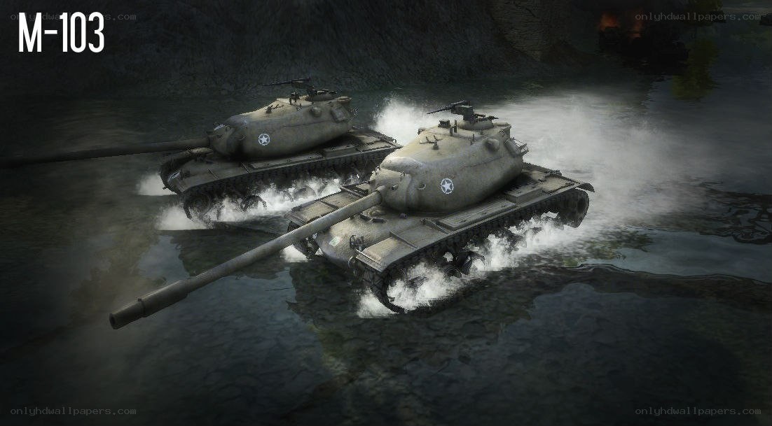 M-103 tanks crossing river