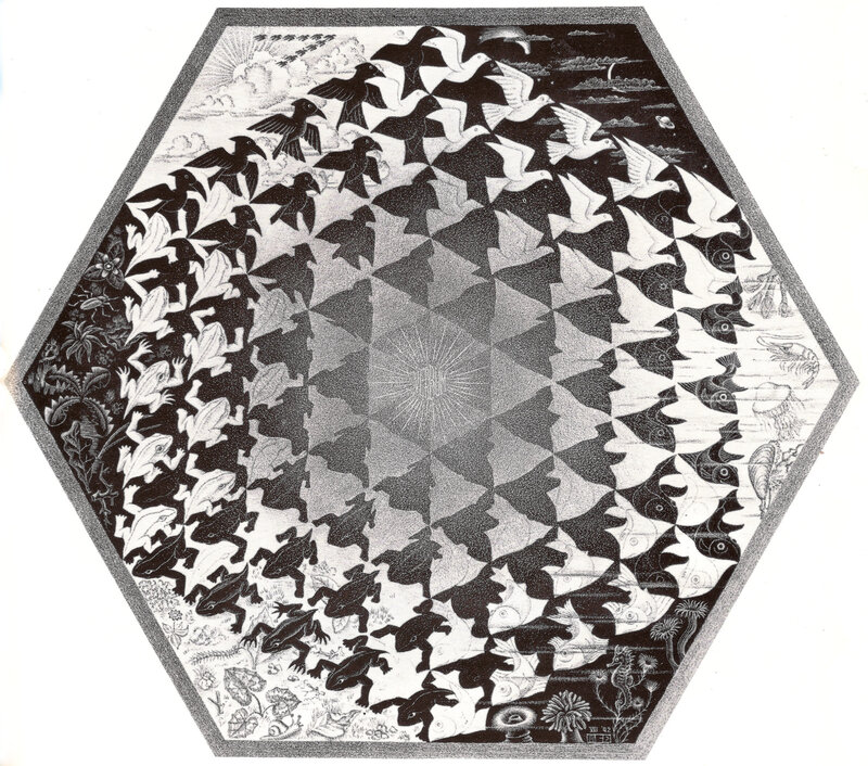 M.C. Escher's Metamorphosis print
