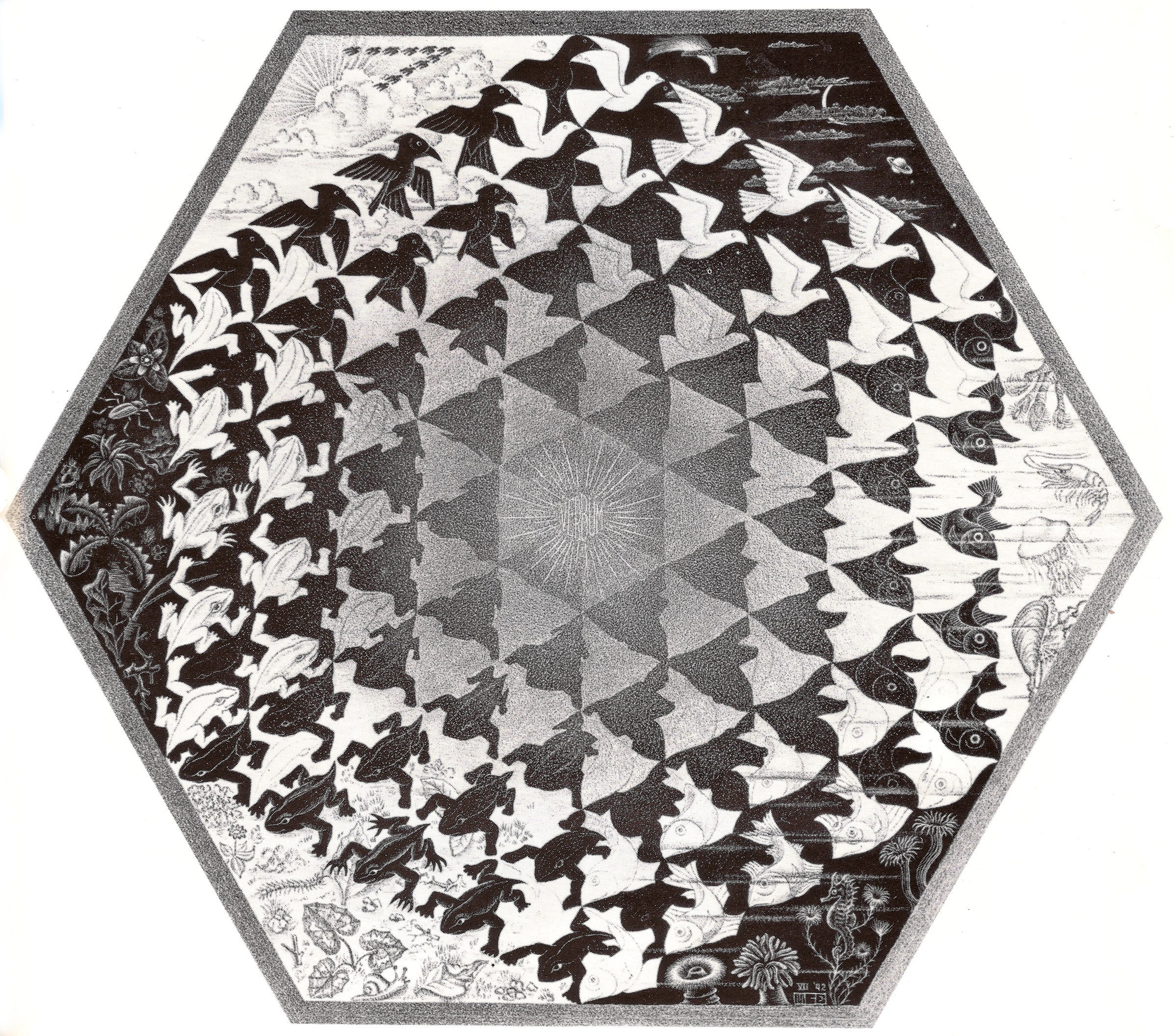 M.C. Escher's Metamorphosis print