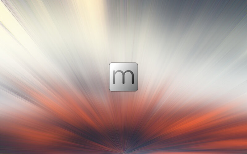 M Letter Logo — White