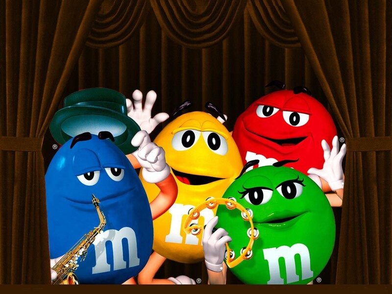M&M Characters on Stage