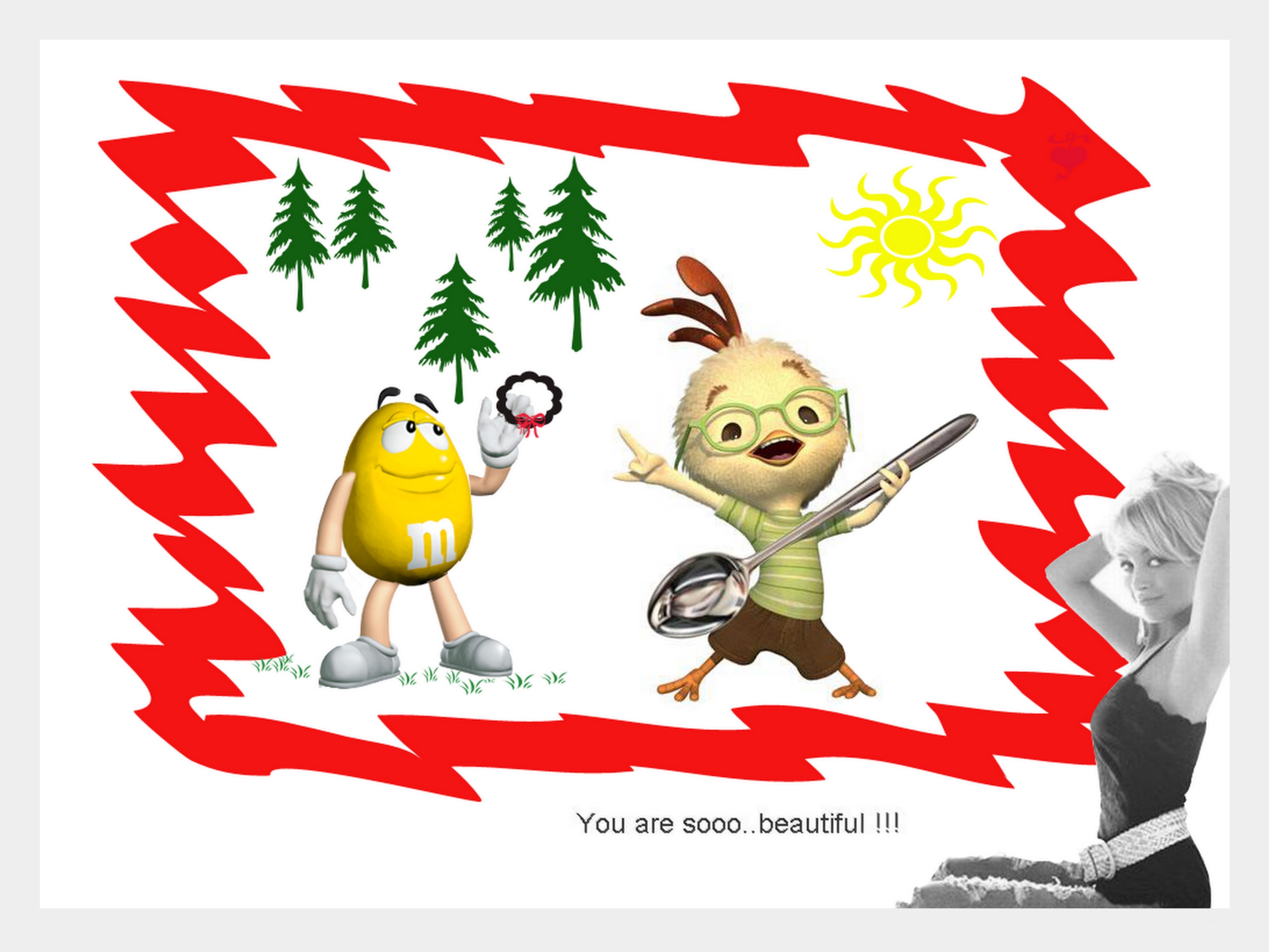 M&M's and Chicken Collage