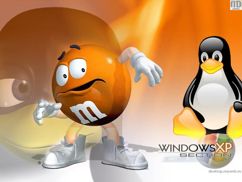 M&M's and Tux the Penguin