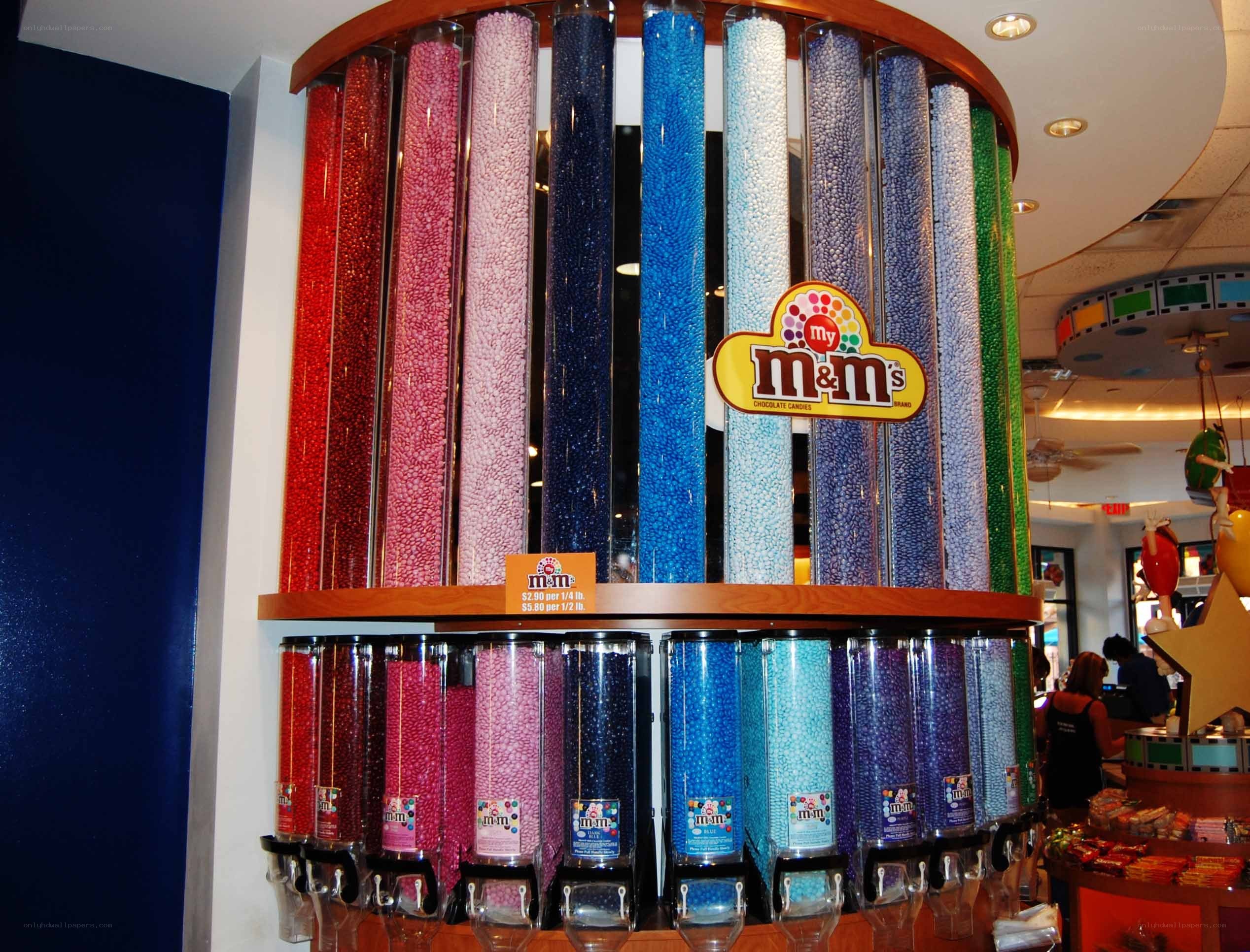 M&M's candy dispensers
