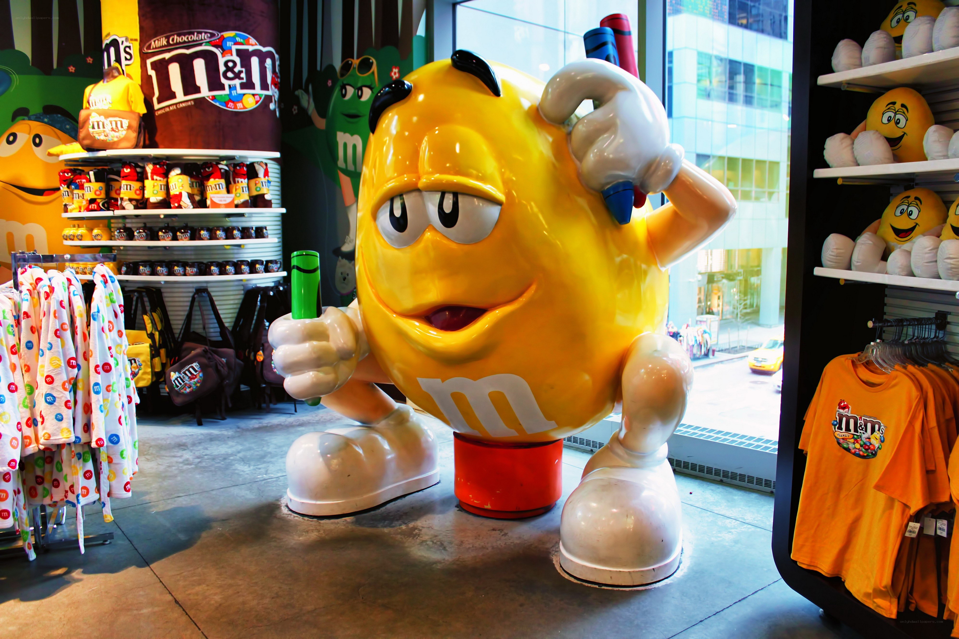 M&M's character in store