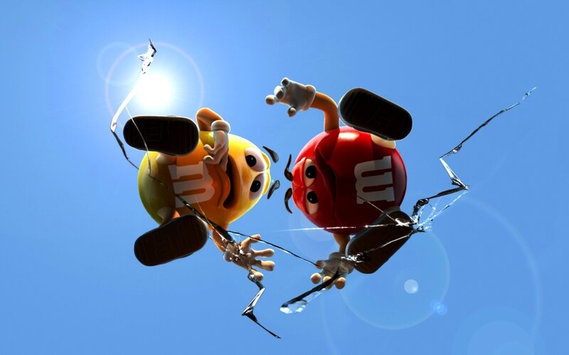 M&M's characters in sky