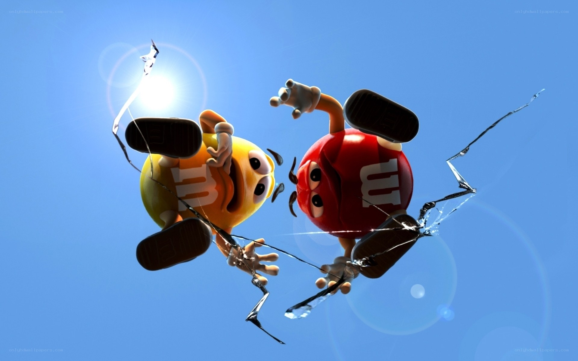 M&M's characters in sky
