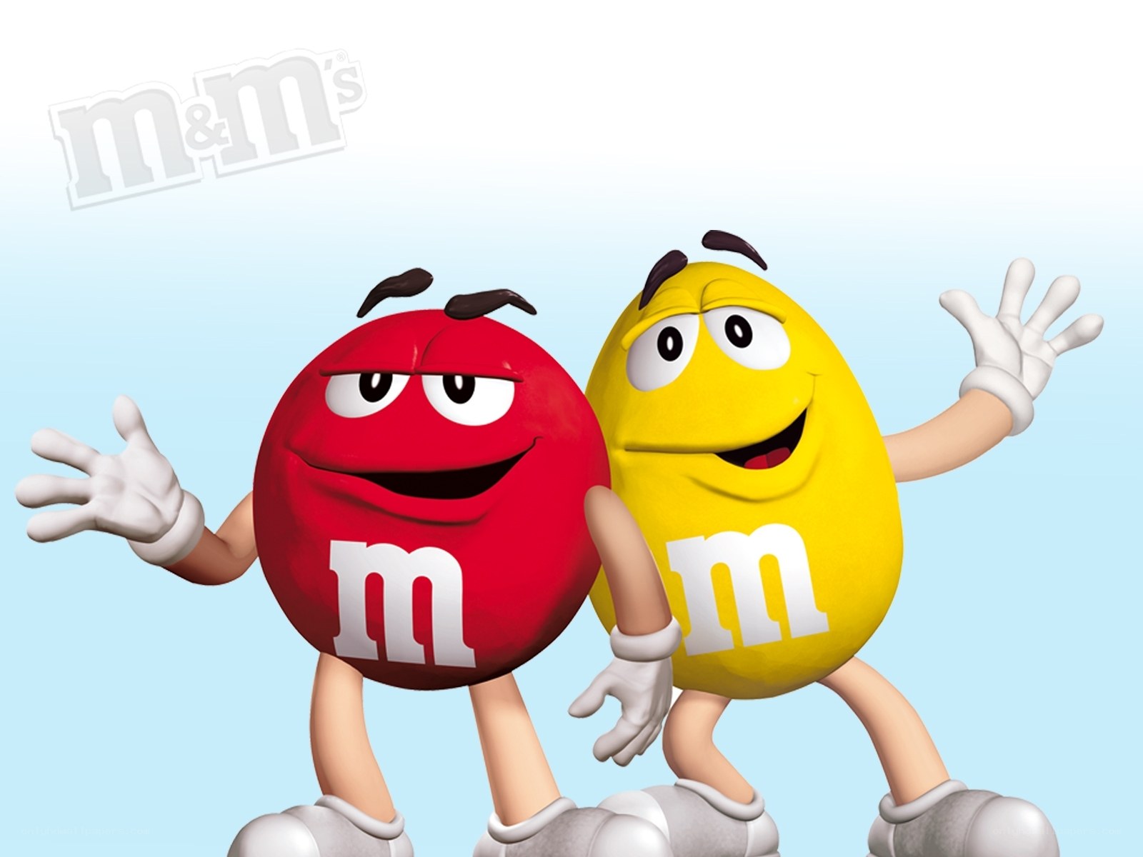 M&M's characters waving