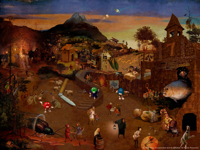 M&M's in a chaotic village
