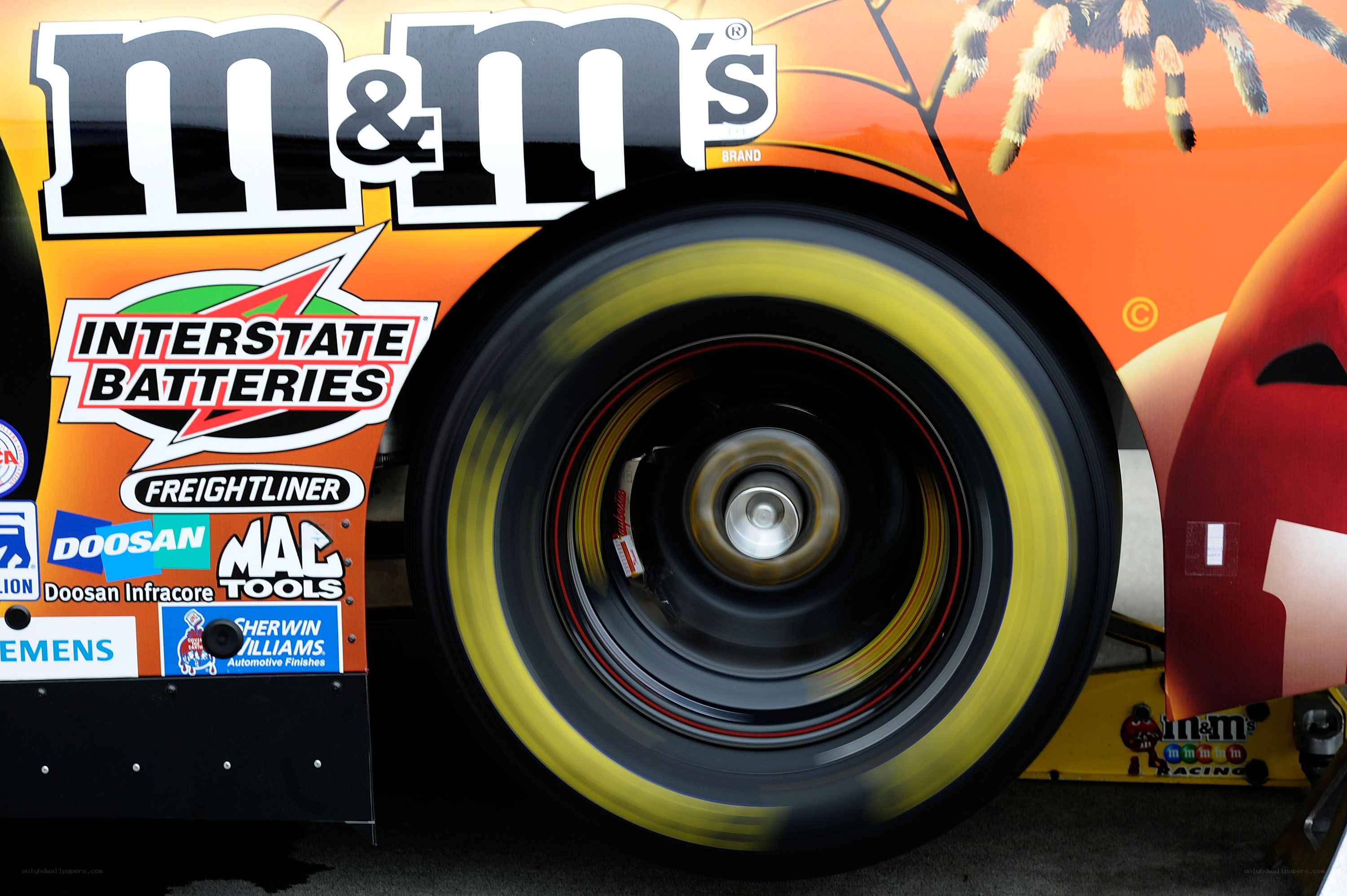 M&M's race car wheel