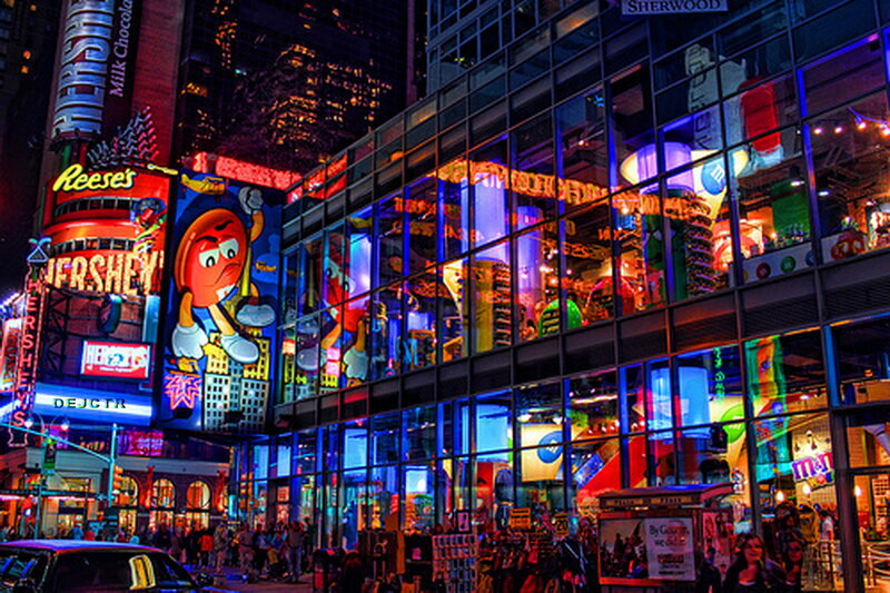 M&M's Store at Night