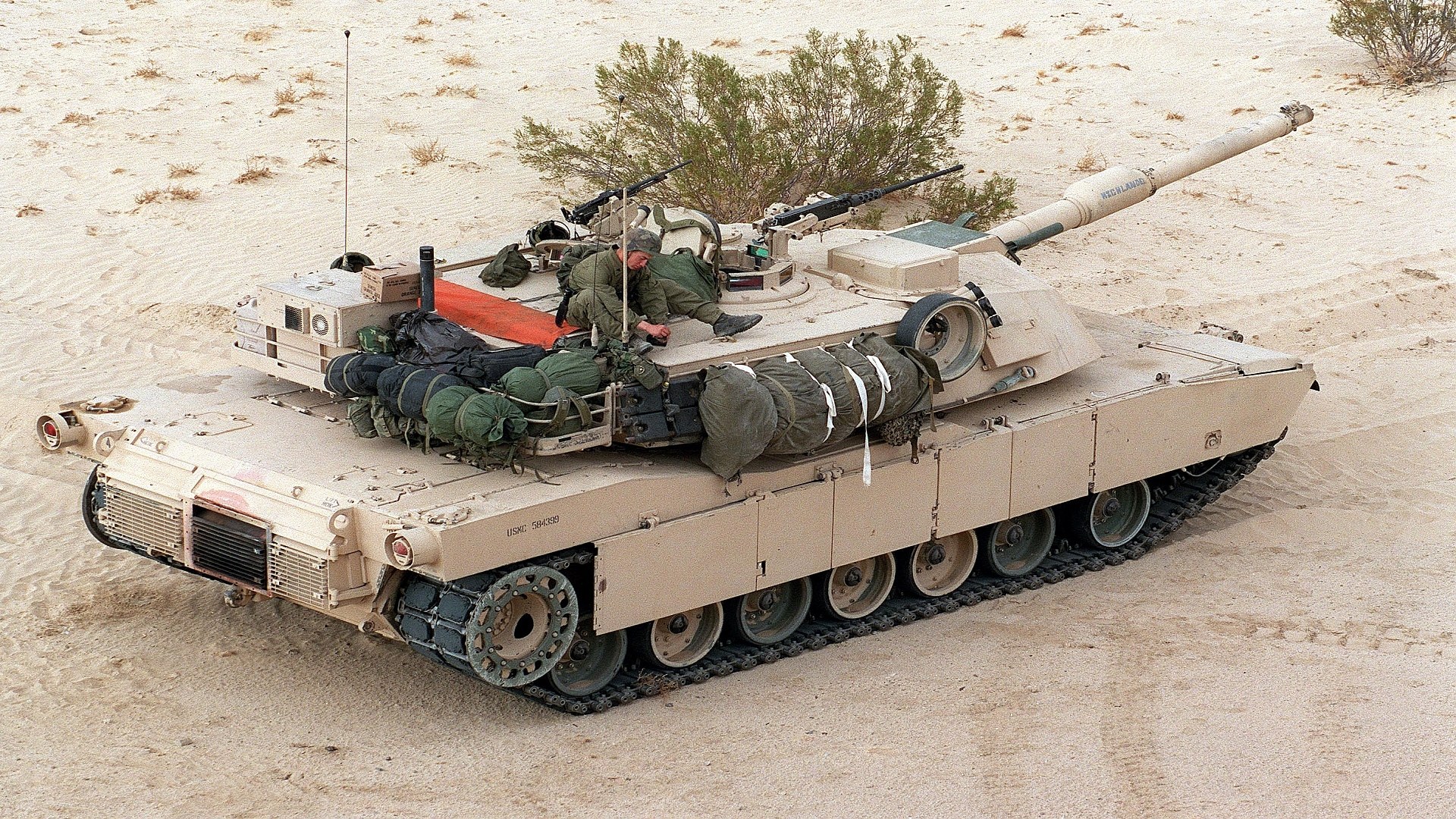 M1 Abrams tank in desert